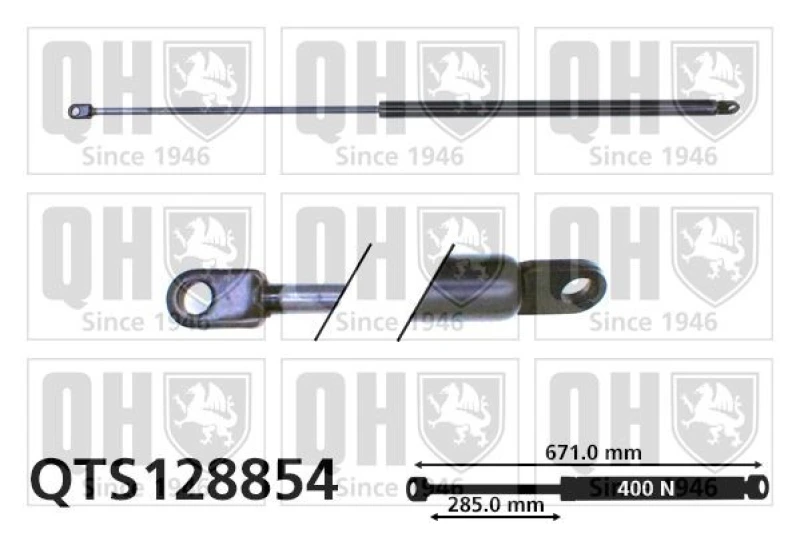 Image of QUINTON HAZELL Tailgate strut QUINTON HAZELL QTS128854