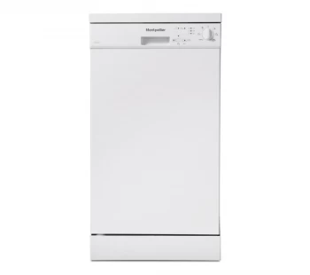 image of Montpellier DW1065W Slimline Freestanding Dishwasher