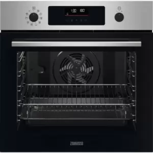 image of Zanussi ZOPNX6XN Built In Electric Single Oven - Stainless Steel / Black - A+ Rated