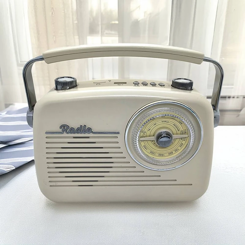 Image of MENKIND Red5 Retro FM Bluetooth Radio - Beige, Cream 5056327922032