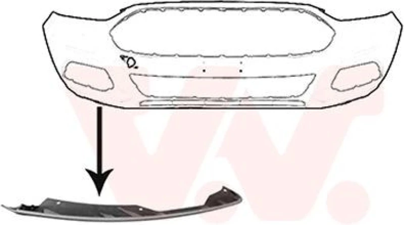 Image of VAN WEZEL Front splitter VAN WEZEL 1883502