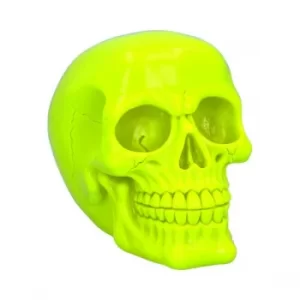 Image of Psychedelic Skull Yellow Ornament