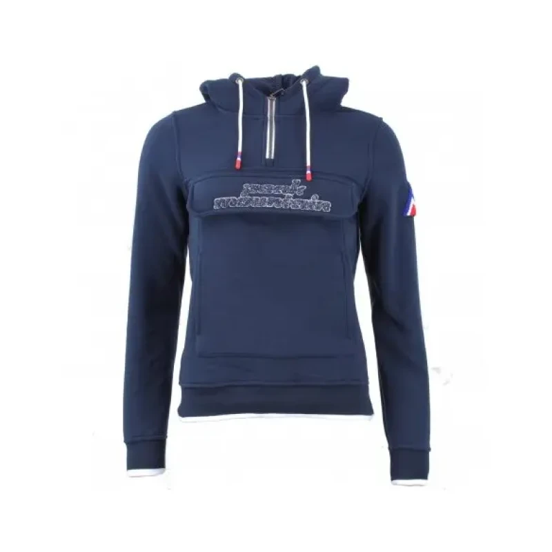 Image of Peak Mountain Womens fleece hoodie Peak Mountain Aflow Bleu Female S