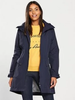 Image of Trespass Rainy Day Waterproof Jacket - Navy Size M Women