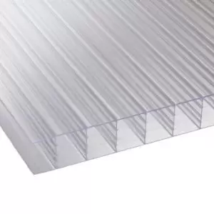 Image of Corotherm Clear Polycarbonate Multiwall Multiwall Roofing Sheet (L)2.5M (W)980mm (T)25mm Of 5