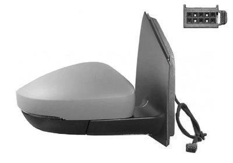 Image of VAN WEZEL 5829818 Wing mirror * HAGUS * Right, Heatable, primed Outside Mirror (50)