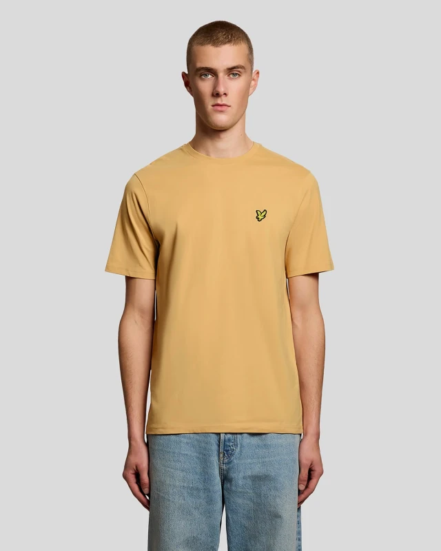 Image of Lyle & Scott Mens Cotton Crew Neck T-Shirt in Orange