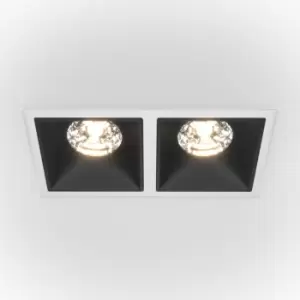 Image of Maytoni Alfa LED Twin Recessed Downlight White, Black, 2100lm, 3000K