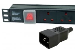 Image of Dynamode PDU-12WS-V-UK-IEC20 - 1U 12 Way Vertical UK 13A Switched PDU