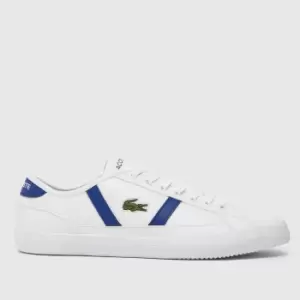 Lacoste White & Blue Sideline Trainers