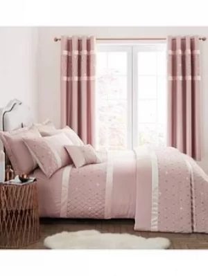 Image of Catherine Lansfield Catherine Lansfield Sequin Cluster Eyelet Curtains 66X72