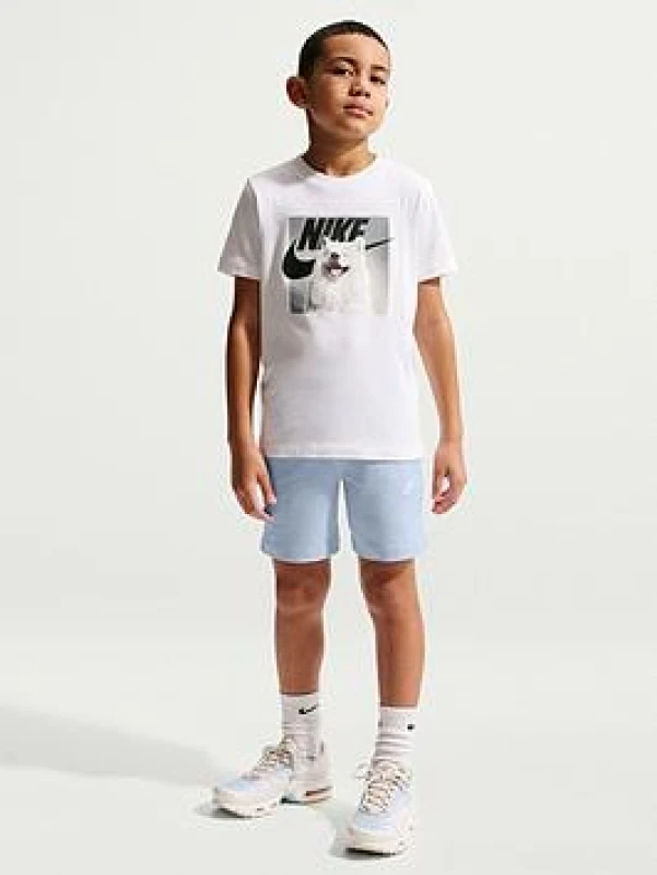 Image of Nike Sportswear Jersey Shorts Junior Boys - Blue Male 7 - 8 Years