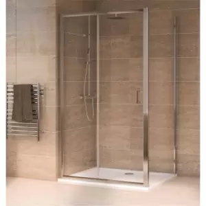 Image of Aqualux Sliding Door 1400 x 800mm Shower Enclosure and Tray Package