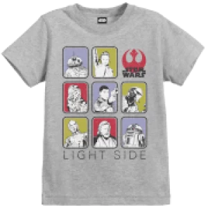 Image of Star Wars The Last Jedi Light Side Kid's Grey T-Shirt - 11 - 12 Years - Grey