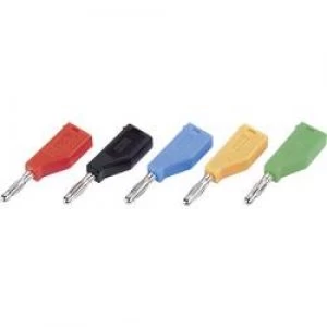 Image of Banana plug Plug straight Pin diameter 4mm Black SCI