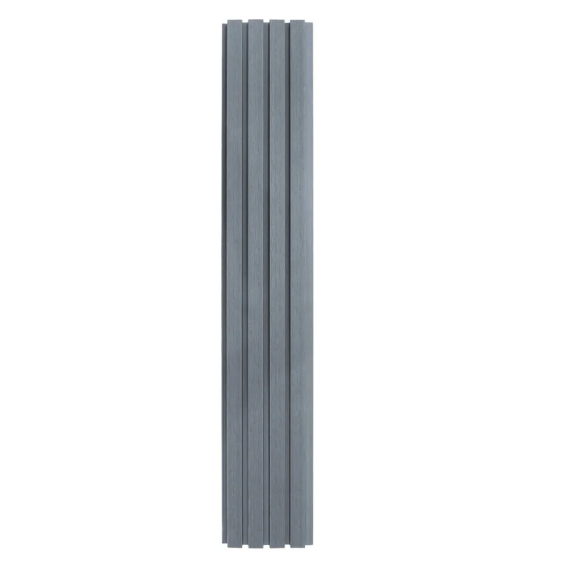 Image of Monstershop WPC Slatted Wall Cladding x 4 Panels - Grey Grey Unisex