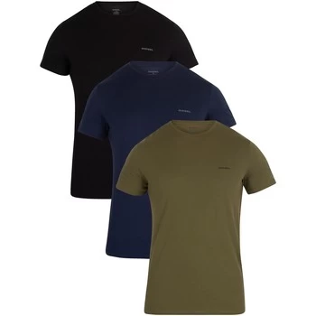 Image of Diesel 3 Pack Jake T-Shirt mens T shirt in Multicolour - Sizes UK XS,UK S,UK M,UK L