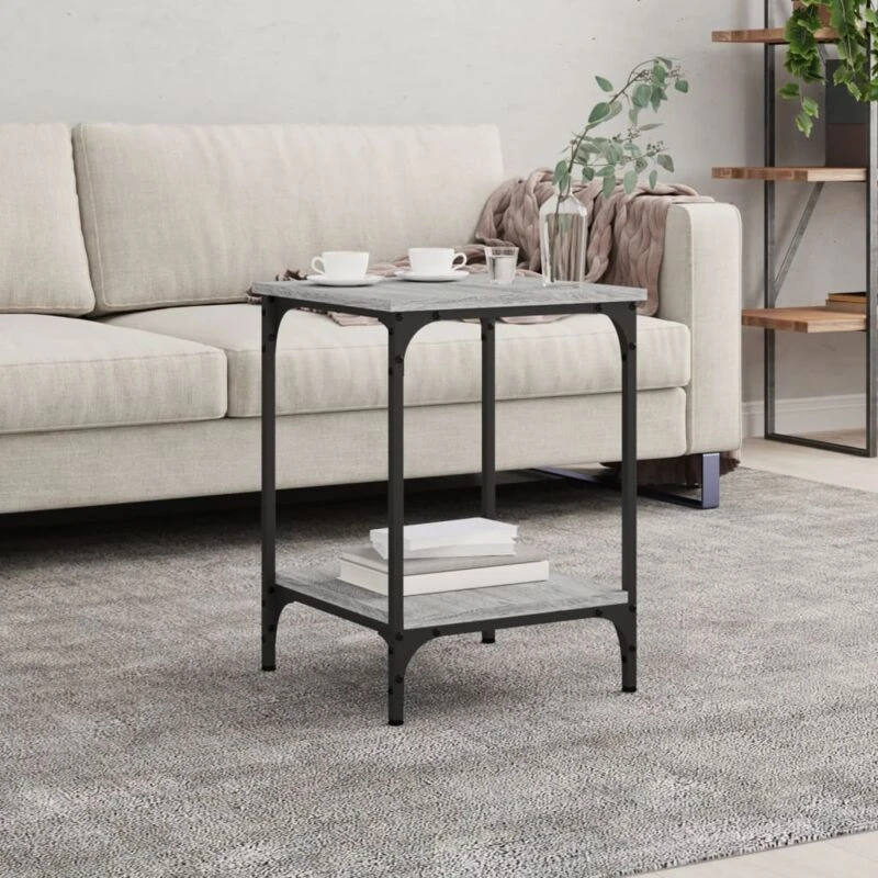 Image of Vidaxl Coffee Table Grey Sonoma 40X40X55cm Engineered Wood, Grey 832826