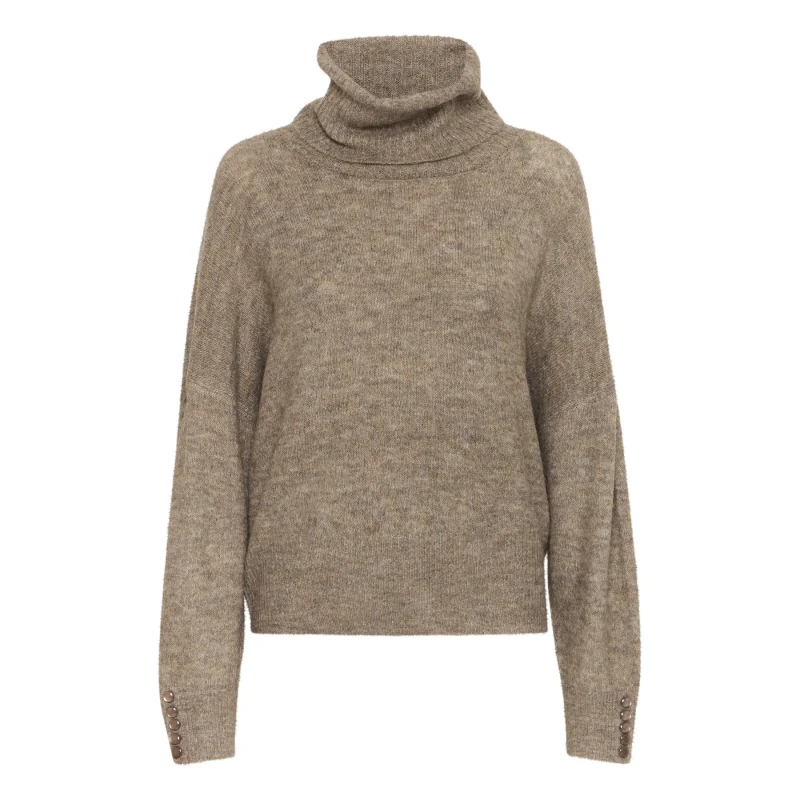 Image of Ichi Womens turtleneck sweater Ichi Kamara 2 Beige Female XS