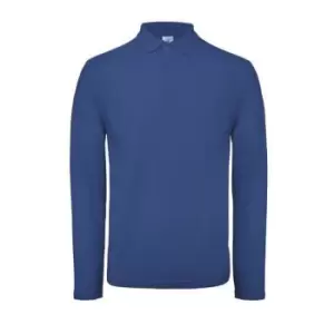 Image of B&C ID.001 Mens Long Sleeve Polo (2XL) (Regal Blue)