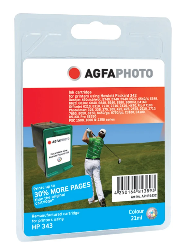 Image of AgfaPhoto APHP343C ink cartridge Cyan. Magenta. Yellow