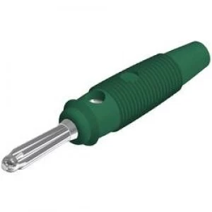 Image of Banana plug Plug straight Pin diameter 4mm Green SKS Hirschma