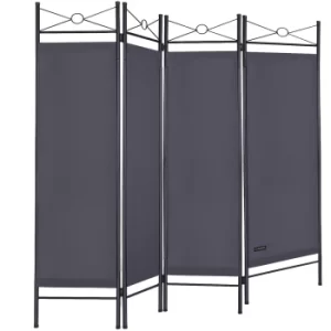 image of Room Devider Lucca Anthracite 4 Panels