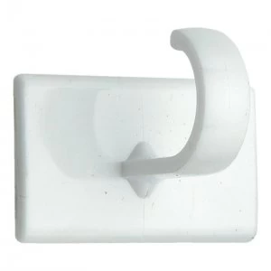 Image of Wickes Small Self Adhesive Cup Hook - White Pack of 4
