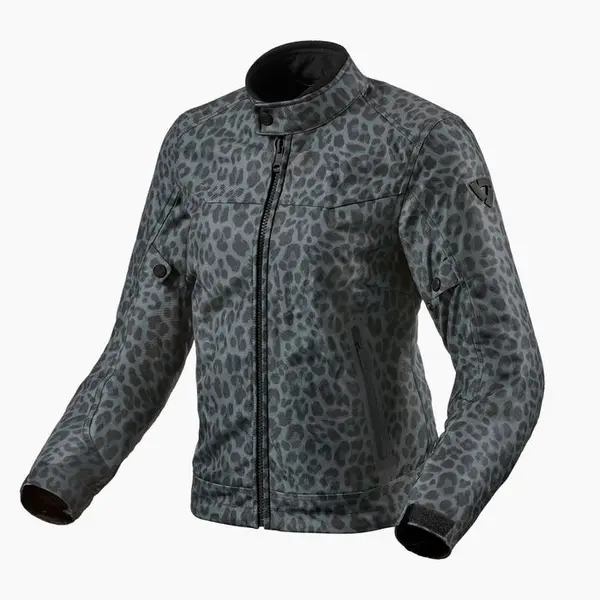 Image of REV'IT! Shade H2O Jacket Lady Leopard Dark Gray Size M
