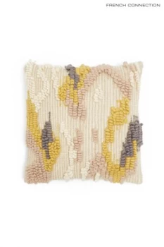 image of Knitted Loop Cushion White