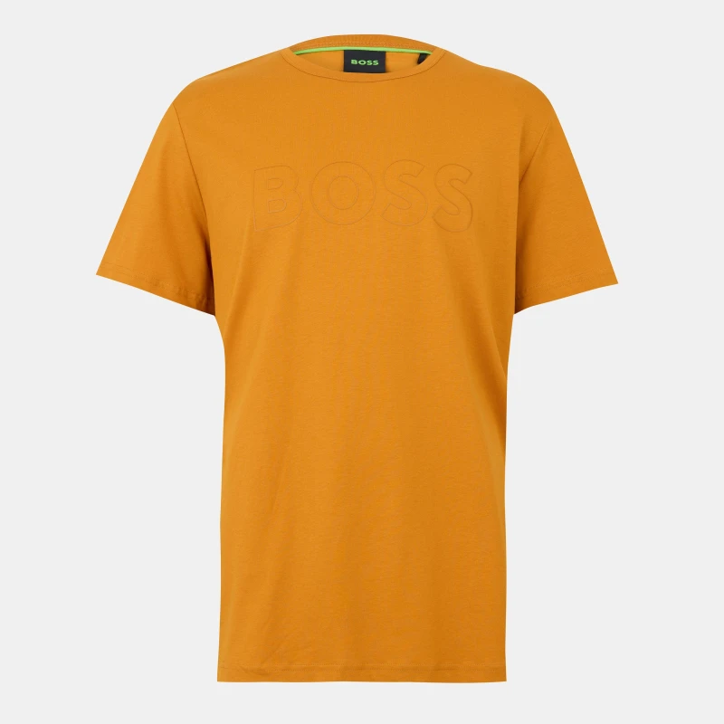 Image of Boss Mens Teebo Regular Fit T-Shirt Dark Yellow male S