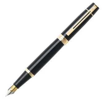 image of Sheaffer 300 Glossy Black GT Fountain Pen - Medium Nib