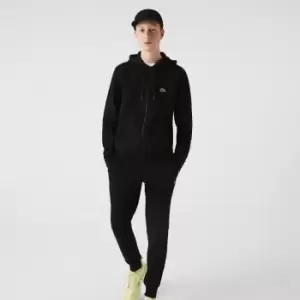 Image of Mens Lacoste Hooded Tracksuit Size 6 - XL Black