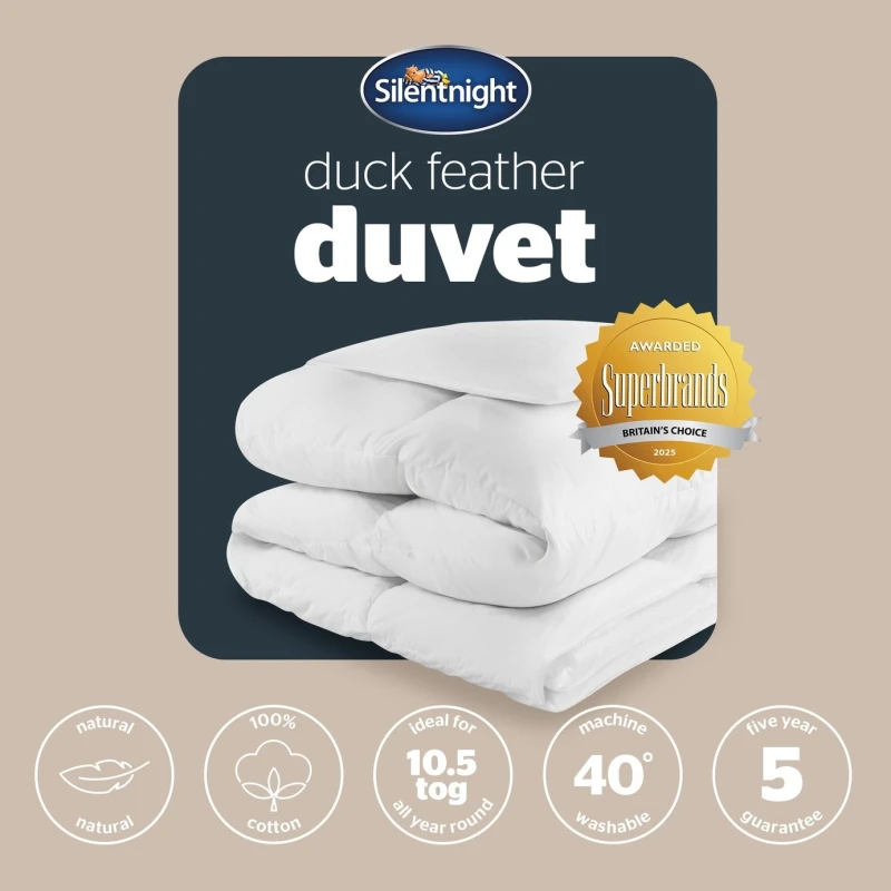 Image of Silentnight Silentnight Duck Feather 10.5 Tog Duvet - Double