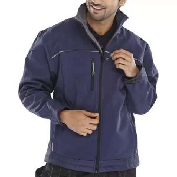 Image of Click Soft Shell Jacket Navy Blue 2XL
