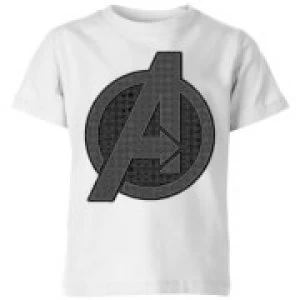 image of Avengers Endgame Iconic Logo Kids T-Shirt - White - 11-12 Years