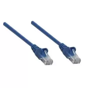 image of Intellinet Network Patch Cable Cat6 10m Blue Copper U/UTP PVC RJ45 Gold Plated Contacts Snagless Booted Lifetime Warranty Polybag