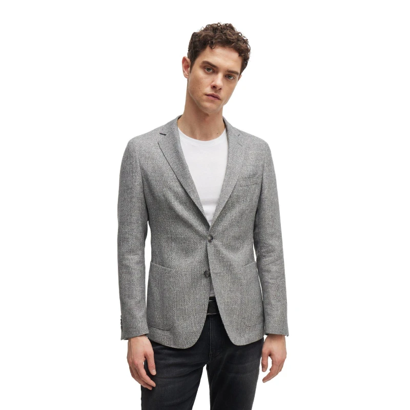 Image of Boss Mens C Hanry Formal Jacket Silver male 36 (46)