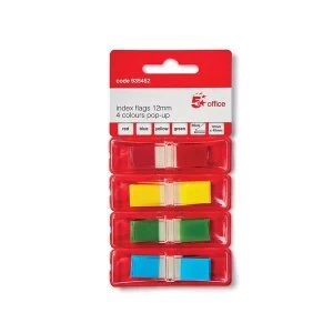 Image of 5 Star Office Index Flag 4 Bright Colours 12x45mm 35 Flags per Colour Assorted Pack 5