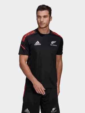 Image of adidas All Blacks Rugby Performance Tee, Black Size XL Men