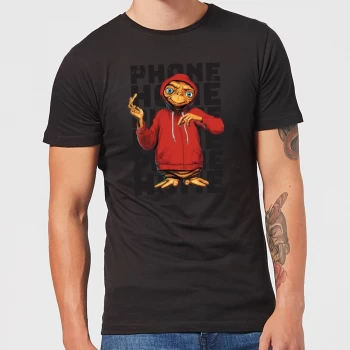 image of ET Phone Home Stylised T-Shirt - Black - 5XL