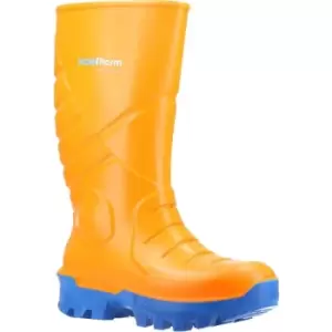 image of Nora Max Unisex Adult Noratherm S5 PU Safety Boots (12 UK) (Orange/Blue) - Orange/Blue