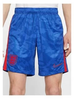 Image of Nike Mens England Away Stadium Short, Blue Size M Men