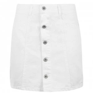 image of Jack Wills Capenhurst Button Skirt - White