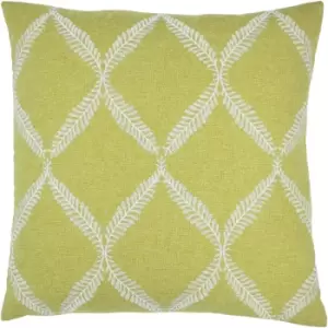 image of Paoletti Olivia Cushion Cover (One Size) (Citrus Yellow)