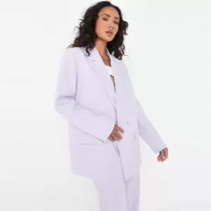 image of Missguided Tailored Double Breasted Blazer - Purple