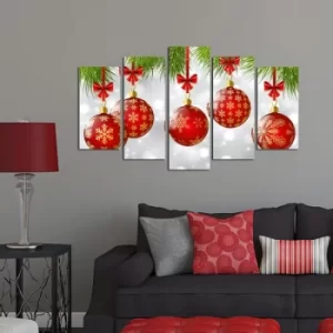 Image of 5PMDFNOEL-8 Multicolor Decorative MDF Painting (5 Pieces)