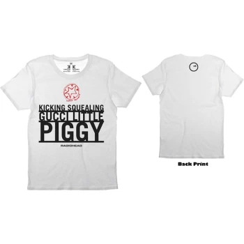 Image of Radiohead - Gucci Piggy Unisex Large T-Shirt - White