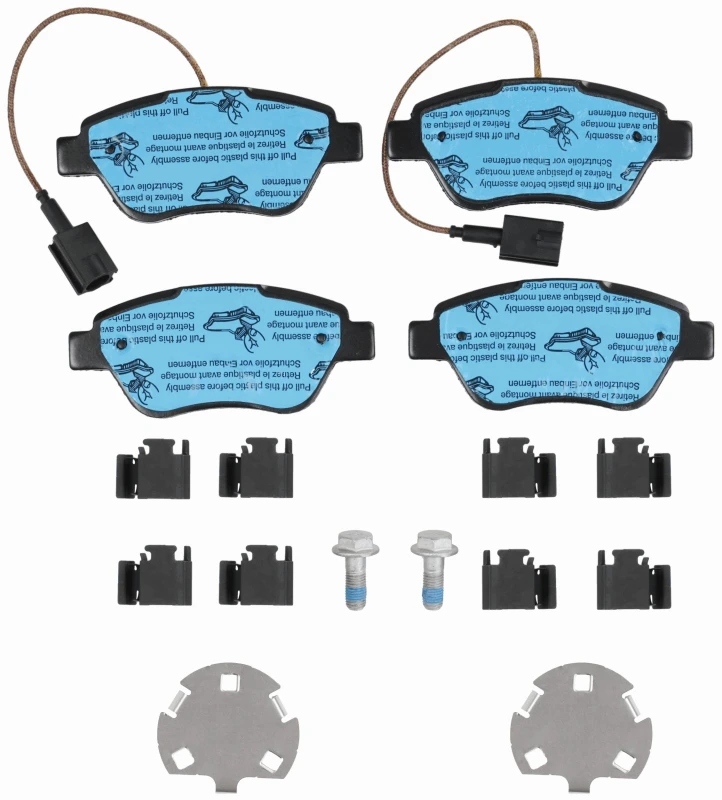 Image of TRW GDB1842 Brake pad set incl. wear warning contact, with accessories, with brake caliper screws Brake Pad Set,disc brake (402)