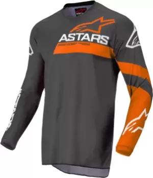 Image of Alpinestars Fluid Chaser Motocross Jersey, grey-orange Size M grey-orange, Size M